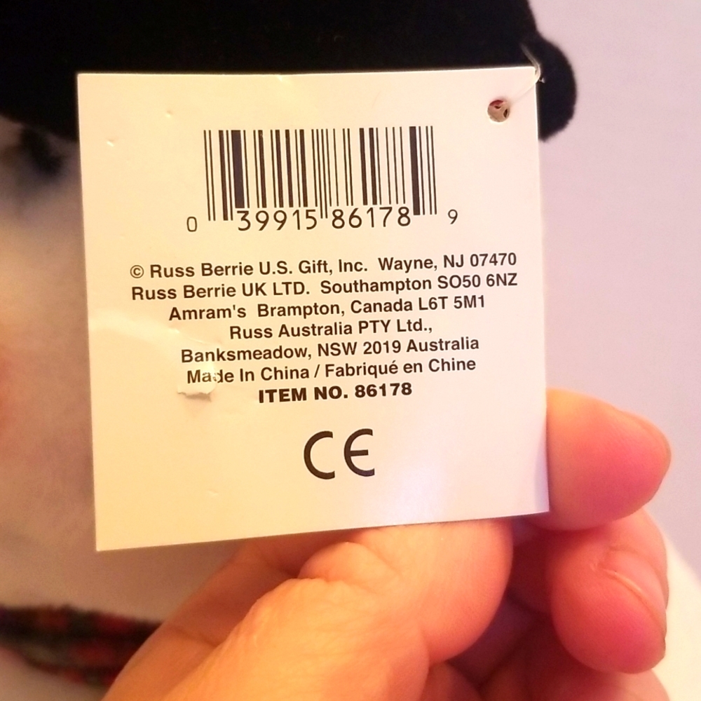 NWT Russ Snowman Plush with Top Hat and Scarf 2019 - Picture 7 of 10